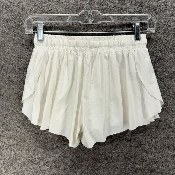 Liberty Pro Shorts Girls M Medium White Mid Rise Chino Drawstring Elastic Waist - Picture 2 of 5